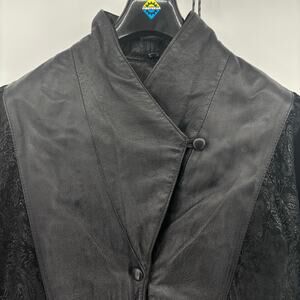 Vintage Wilsons Leather Coat Oversized XS Cyberpunk 80s 90s Matrix